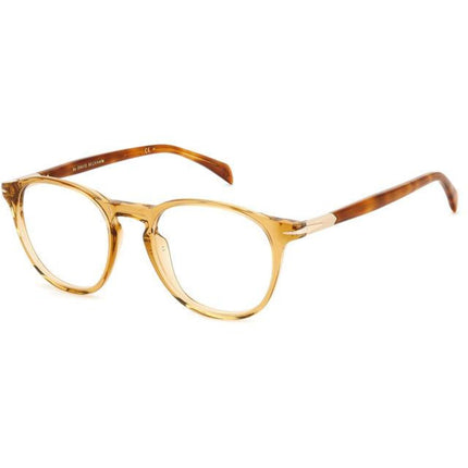 David Beckham Men's Eyeglasses - Yellow Havana Brown Acetate Oval Frame | DB-1126 0GYG ,