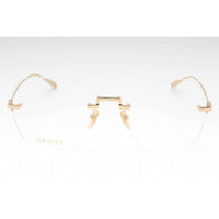 Gucci Women's Eyeglasses - Gold Metal Square Rimless Frame Clear Lens | GG1150O 002 ,