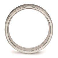 Titanium Polished Grooved Ring | TB449 ,