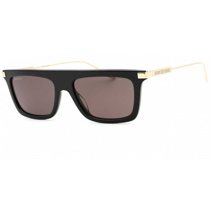 Gucci Men's Sunglasses - Black/Gold Rectangular Full Rim Plastic Frame | GG1437S 001 ,
