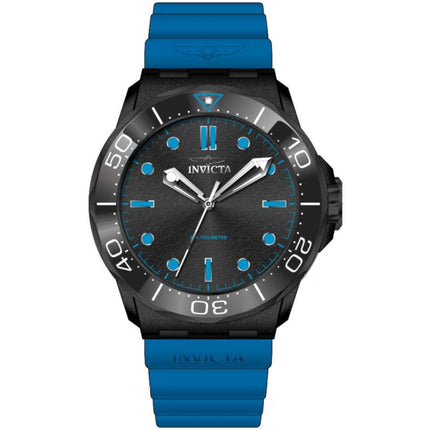 Invicta Men's Watch - Coalition Forces Quartz Black Dial Blue Silicone Strap | 46396 ,