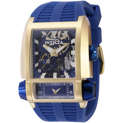 Invicta Men's Watch - Akula Dual Time Blue Skeleton Dial Silicone Strap | 41727 ,