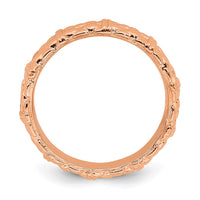 Sterling Silver Stackable Expressions Pink-plated Ring | QSK300 ,