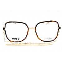Hugo Boss Women's Eyeglasses - Gold Havana Plastic Square Frame | BOSS 1394 006J 00 ,