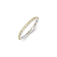 Sterling Silver Stackable Expressions Citrine Ring | QSK1187 ,