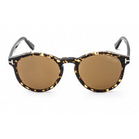 Tom Ford Unisex Sunglasses - Shiny Vintage Havana Plastic Round Frame | FT0591 52M ,