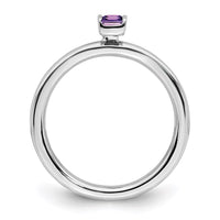 Sterling Silver Stackable Expressions Amethyst Ring | QSK2113 ,