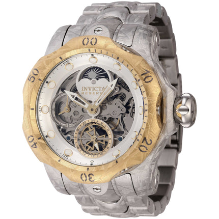 Invicta Men's Watch - Reserve Automatic Silver and Gold Tone Skeleton Dial | 44434 ,