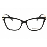 Salvatore Ferragamo Women's Eyeglasses - Black/Gold Cat Eye Full Rim | SF2921 001 ,