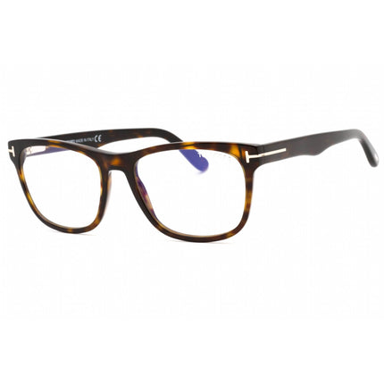 Tom Ford Unisex Eyeglasses - Dark Havana Plastic Square Full Rim Frame | FT5662-B 052 ,