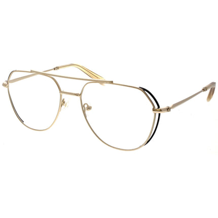 Kendall + Kylie Women's Eyeglasses - Gold Metal Aviator Frame Demo Lens | KKO205 718 ,
