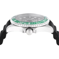 Invicta Men's Watch - Pro Diver Quartz Silver Tone Case Black Silicone Strap | 47166 ,