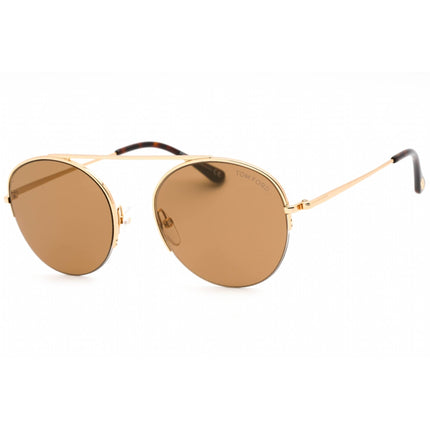 Tom Ford Men's Sunglasses - Gold Metal Pilot 54mm Frame Brown Lens | FT0668 30G ,