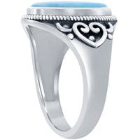 Women's Ring - Oval Larimar Filigree Design, Size 8 | W-2681-8 ,