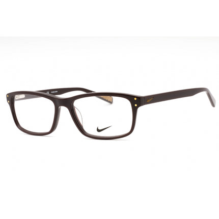 Nike Men's Eyeglasses - Brown Plastic Rectangular Full Rim Frame | NIKE 7245 243 ,