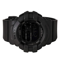Casio Women's Baby-G Dual Illuminator Black Resin Strap Digital Black Dial Alarm Watch | BGD140-1A ,