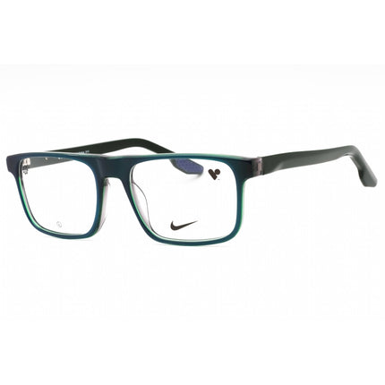 Nike Men's Eyeglasses - Navy Tri-Laminate Acetate Rectangular Frame | NIKE 7161 414 ,