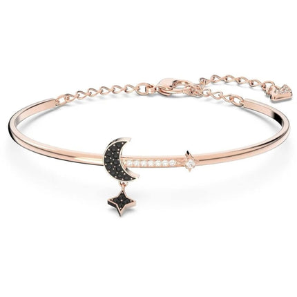 Swarovski Women's Bangle Bracelet - Swarovski Symbolic Duo Moon Rose Gold | 5429729 ,