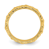 Sterling Silver Stackable Expressions Gold-plated Ring | QSK298 ,