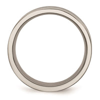 Titanium Enameled Flat 8mm Satin & Polished Band | TB348 ,