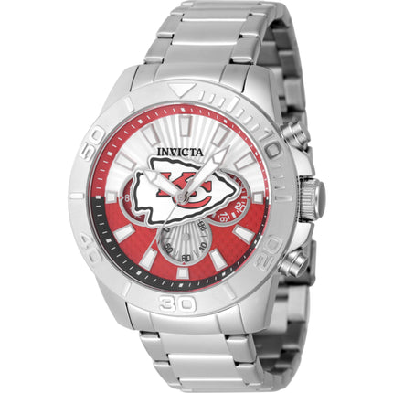 Invicta Men's Watch - NFL Kansas City Chiefs Red and Silver Tone Dial Steel | 47941 ,
