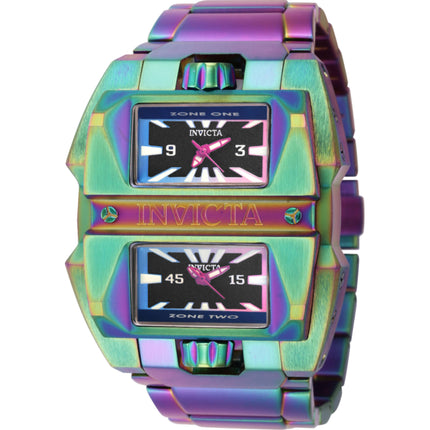 Invicta Men's Watch - Akula Dual Time Iridescent Stainless Steel Bracelet | 41712 ,