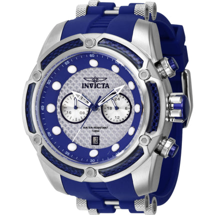 Invicta Men's Watch - Bolt Silver Tone and Blue Dial Steel and Silicone Strap | 42286 ,
