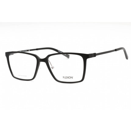 Flexon Men's Eyeglasses - Matte Black Metal Rectangular Frame | FLEXON EP8010 002 ,
