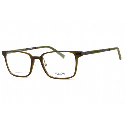 Flexon Men's Eyeglasses - Matte Olive Crystal Acetate Rectangular | FLEXON EP8007 313 ,