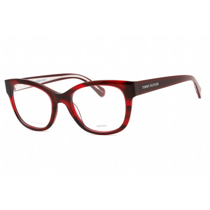 Tommy Hilfiger Women's Eyeglasses - Red Horn Cat Eye Plastic Frame | TH 1864 0573 00 ,
