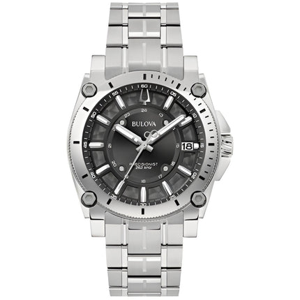 Bulova Men's Watch - Icon Quartz Grey Dial Silver Stainless Steel Bracelet | 96B417 ,