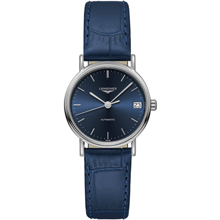 Longines Women's Watch - Presence Automatic Blue Dial Leather Strap Date | L43224922 ,