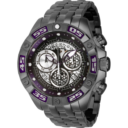 Invicta Men's Watch - Coalition Forces Chronograph Black Dial Gunmetal Case | 41669 ,