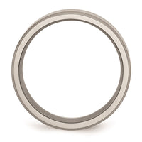 Titanium Beveled Edge 8mm Brushed and Polished Band | TB112 ,
