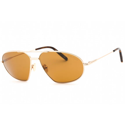 Tom Ford Men's Sunglasses - Shiny Rose Gold Metal Pilot Frame Brown Lens | FT0771 28E ,