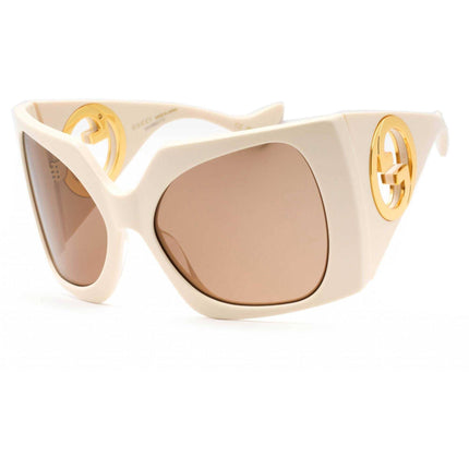 Gucci Women's Sunglasses - Ivory/White Oversized Full Rim Plastic Frame | GG1255S 002 ,