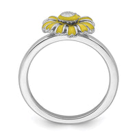 Sterling Silver Stackable Expressions Daisy Ring | QSK930 ,