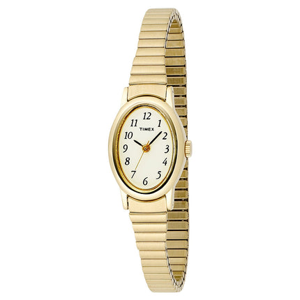 Timex T21872 Women's Cavatina Classic White Dial Gold Tone Expansion Bracelet Stainless Steel Watch ,