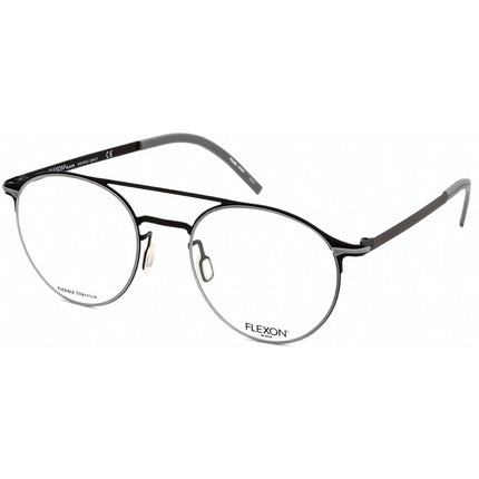 Flexon Men's Eyeglasses - Black Metal Round Full Rim Frame | FLEXON B2003 001 ,