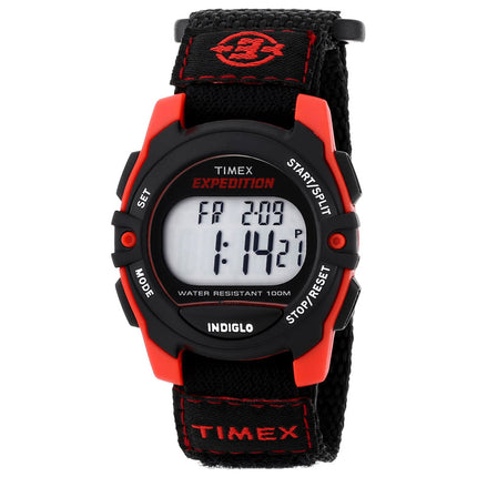 Timex T49956 Men's Expedition Indiglo Night-Light Digital Grey Dial Black Nylon Strap Chrono Alarm Watch ,