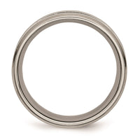 Titanium Grooved 8mm Brushed and Polished Band | TB180 ,
