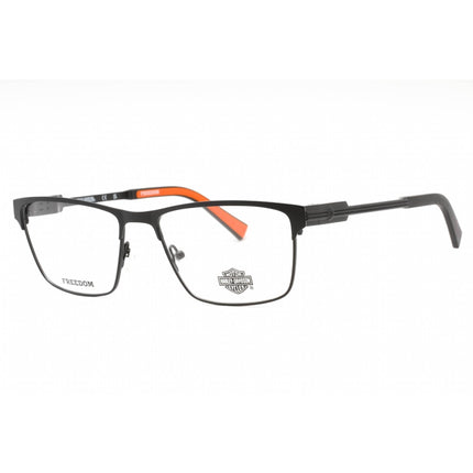 Harley Davidson Men's Eyeglasses - Matte Black Metal Rectangular Frame | HD9009 002 ,