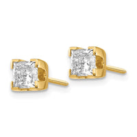 14k 5mm Princess-cut Stud Earring Mountings No Stones Included No Backs ,