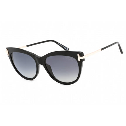 Tom Ford Women's Sunglasses - Shiny Black Plastic Cat Eye Full Rim Frame | FT0821 01D ,