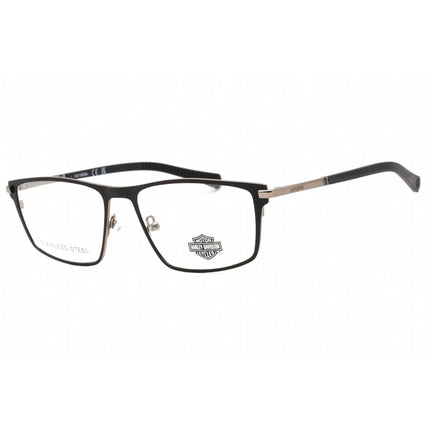 Harley Davidson Men's Eyeglasses - Black Metal Rectangular Full Rim Frame | HD0978 005 ,