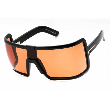 Tom Ford Unisex Sunglasses - Shiny Black Shield Plastic Full Rim Frame | FT1118 01E ,