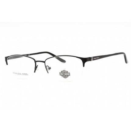 Harley Davidson Women's Eyeglasses - Matte Black Metal Half Rim Frame | HD0541 002 ,