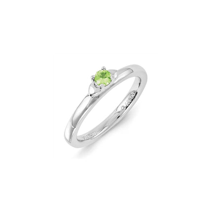 Sterling Silver Stackable Expressions Peridot Ring | QSK1306 ,