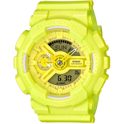 Casio Women's Watch - G-Shock Analog-Digital Dial Yellow Resin Strap | GMAS110VC-9A ,