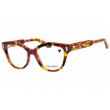 Calvin Klein Women's Eyeglasses - Rose Havana Acetate Cat Eye Full Rim | CK23541 663 ,